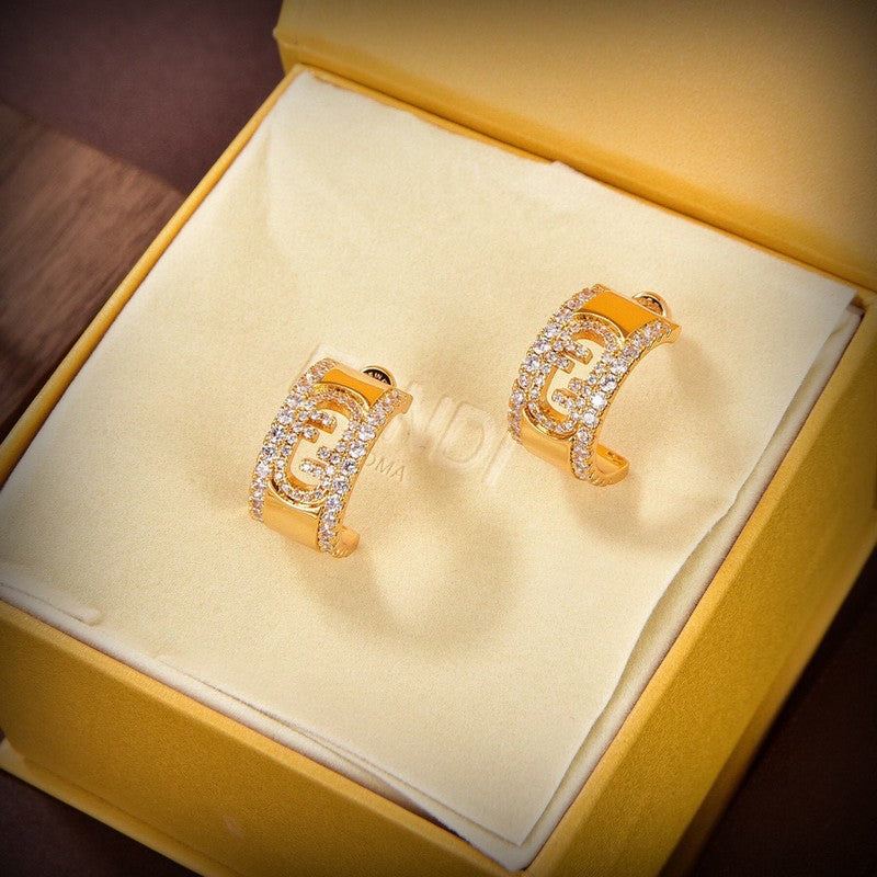 Fendi OLock 18K Gold Earrings product image 6, provided for visual reference and product detail review