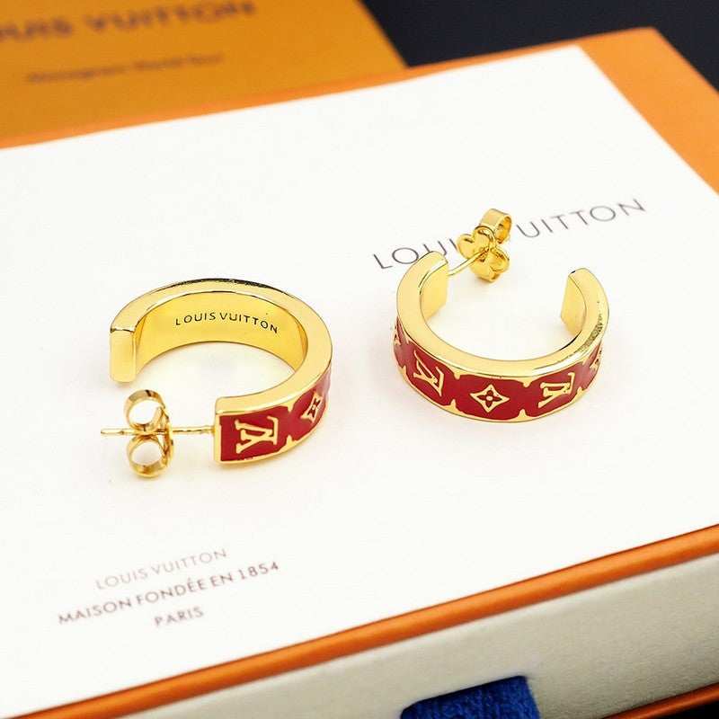 Louis Vuitton Nanogram Enamel 18K Gold Earrings product image 19, provided for visual reference and product detail review