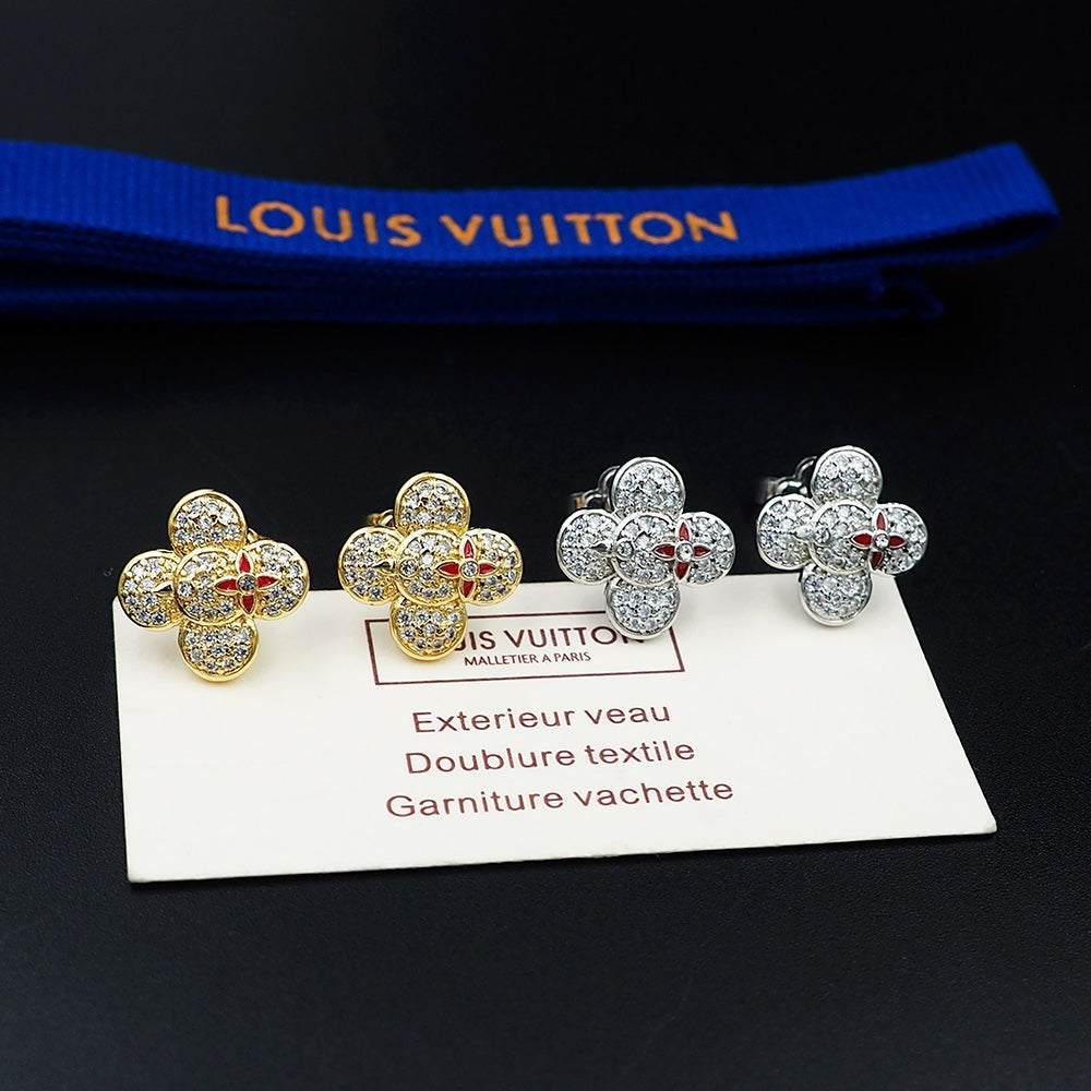 Louis Vuitton Vivienne Diamond 18K Gold Earrings product image 6, provided for visual reference and product detail review