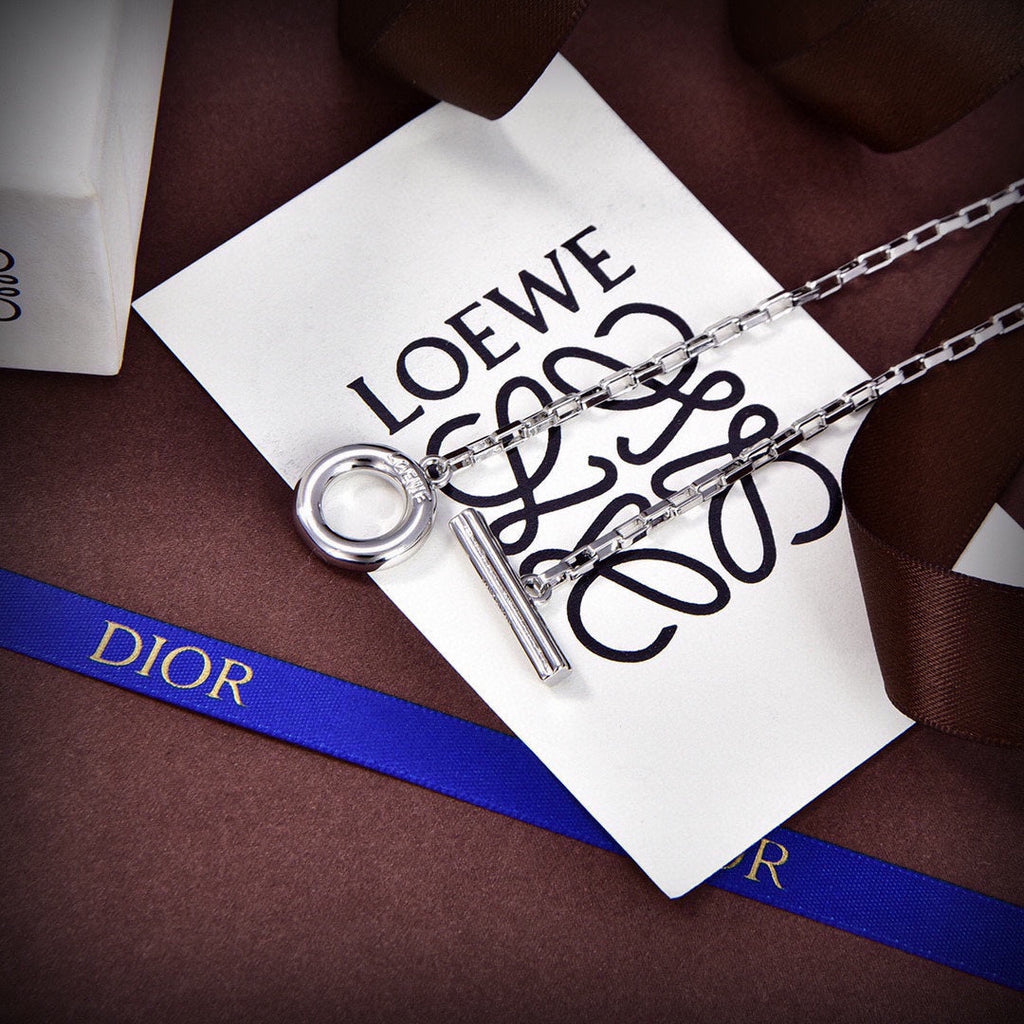 LOEWE Anagram Letter 18K Gold Necklace product image 3, provided for visual reference and product detail review