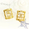 Chanel No.5 Square Diamond 18K Gold Earrings product image 1, provided for visual reference and product detail review