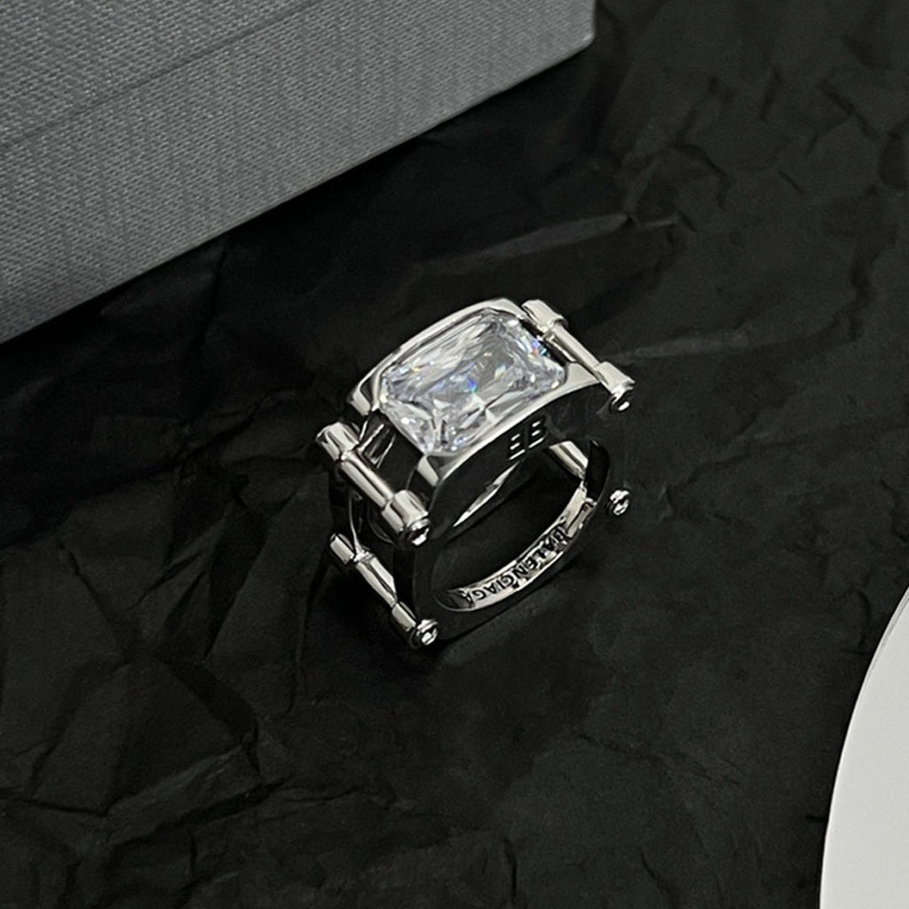 Balenciaga Crystal 18K Gold Ring product image 1, provided for visual reference and product detail review