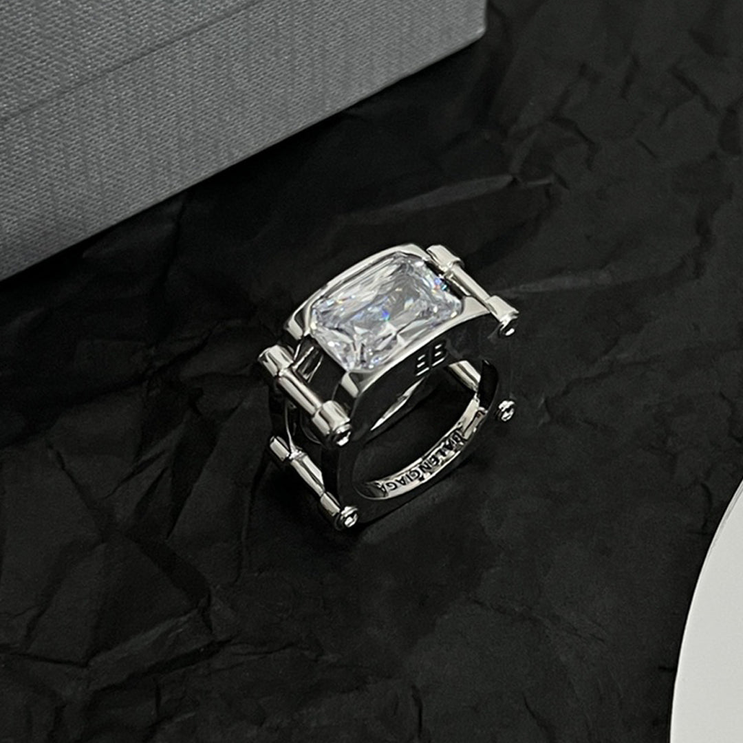 Balenciaga Crystal 18K Gold Ring product image 1, provided for visual reference and product detail review