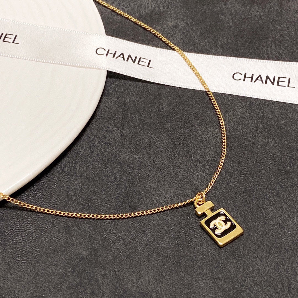 Chanel Perfume Bottle 18K Gold Necklace product image 3, provided for visual reference and product detail review