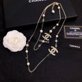 Chanel Long Pearl 18K Gold Necklace product image 1, provided for visual reference and product detail review