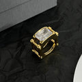Balenciaga Crystal 18K Gold Ring product image 1, provided for visual reference and product detail review