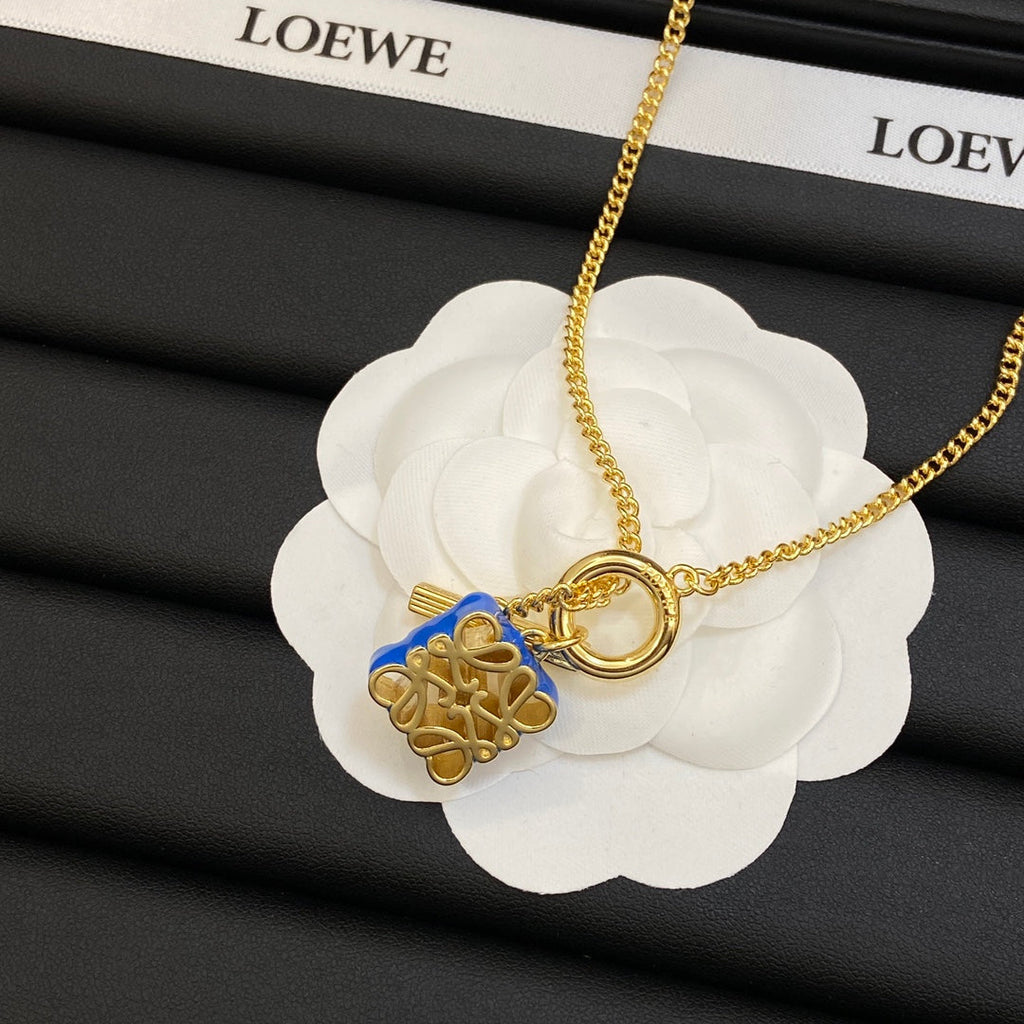 LOEWE Anagram Pendant 18K Gold Necklace product image 15, provided for visual reference and product detail review