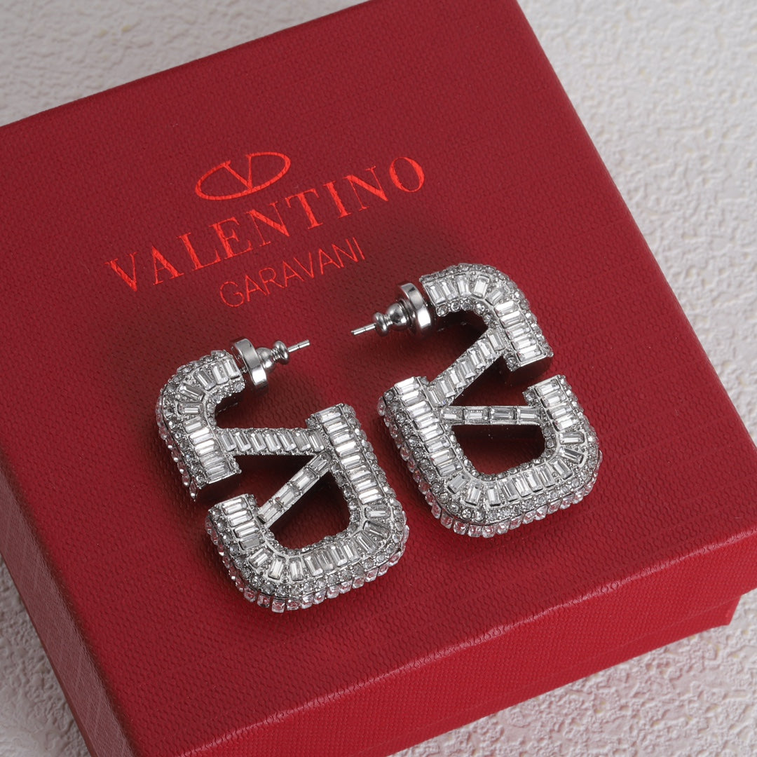 Valentino Crystals 18K Gold Earrings product image 6, provided for visual reference and product detail review