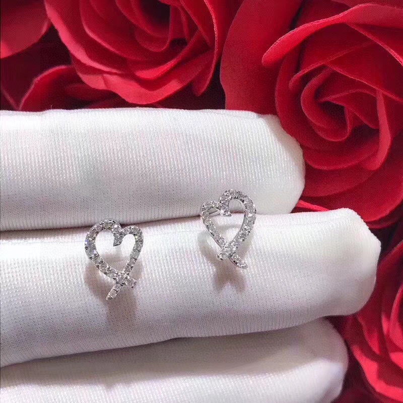 Tiffany Diamond 18K Gold Earrings product image 2, provided for visual reference and product detail review