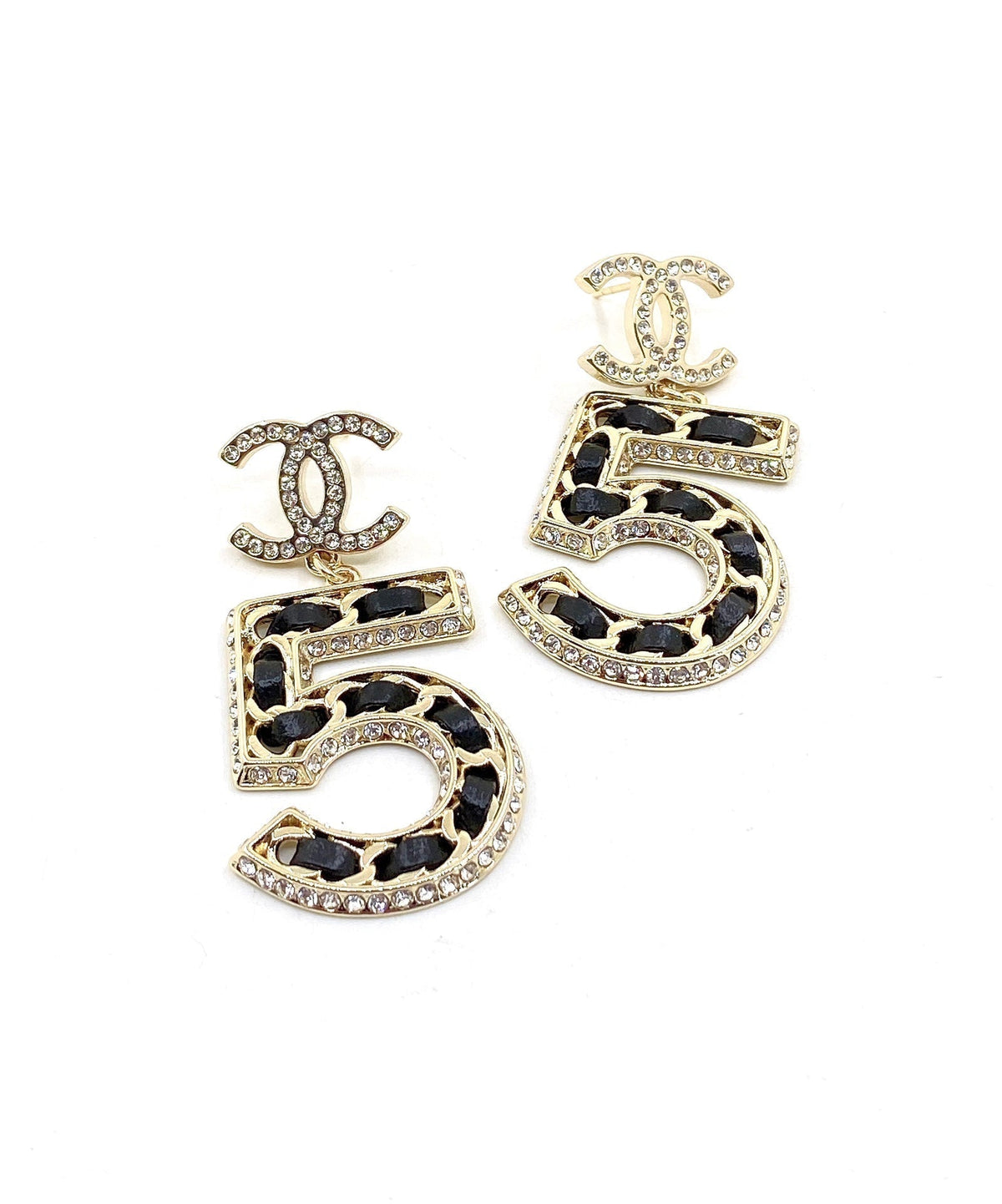 Chanel No. 5 Perfume 18K Gold Earrings product image 5, provided for visual reference and product detail review
