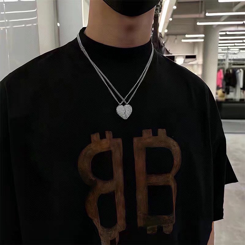 Balenciaga Lovelock Set Of Two Silver-tone Crystal 18K Gold Necklace product image 7, provided for visual reference and