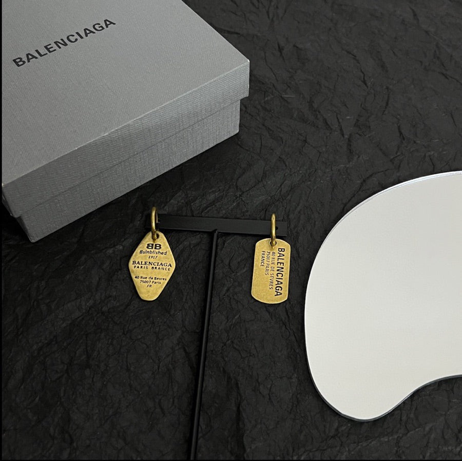Balenciaga Plate 18K Gold Earrings product image 8, provided for visual reference and product detail review