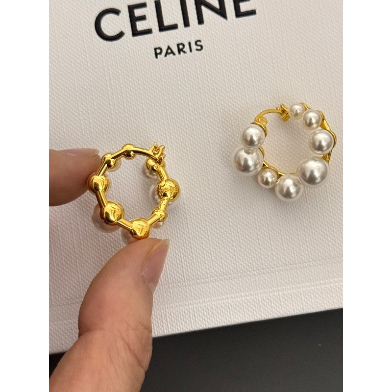 Celine Pearl 18K Gold Earrings product image 6, provided for visual reference and product detail review