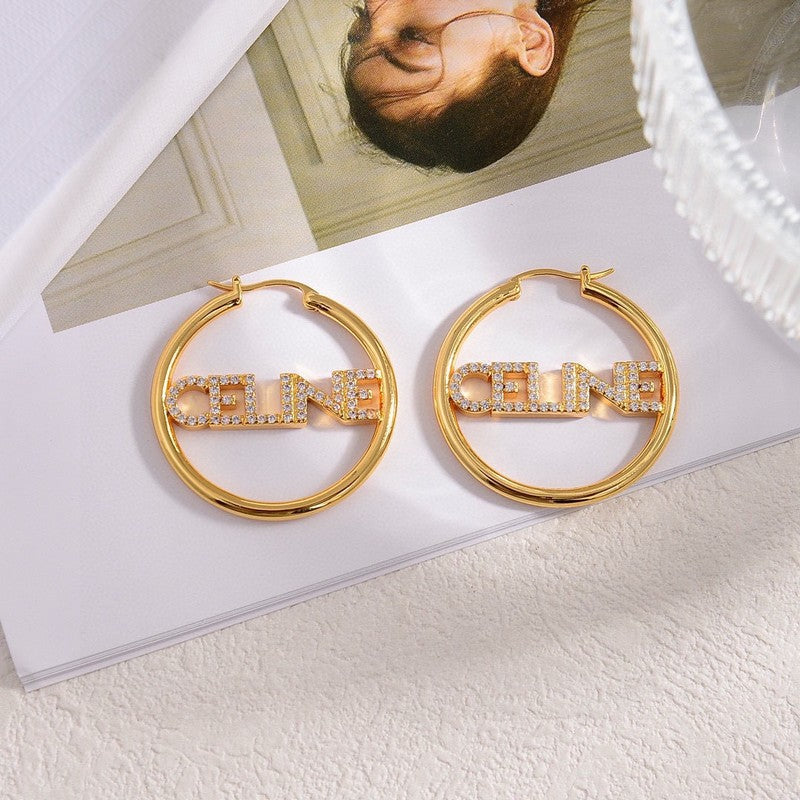 Celine Celine Diamond 18K Gold Earrings product image 5, provided for visual reference and product detail review