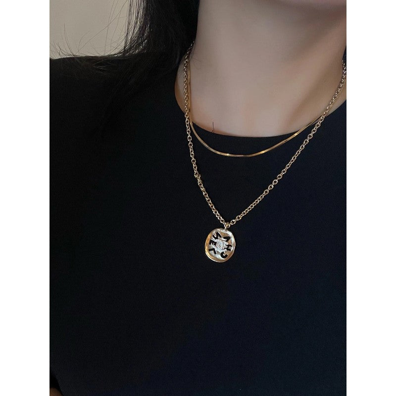 Chanel Script 18K Gold Necklace product image 7, provided for visual reference and product detail review