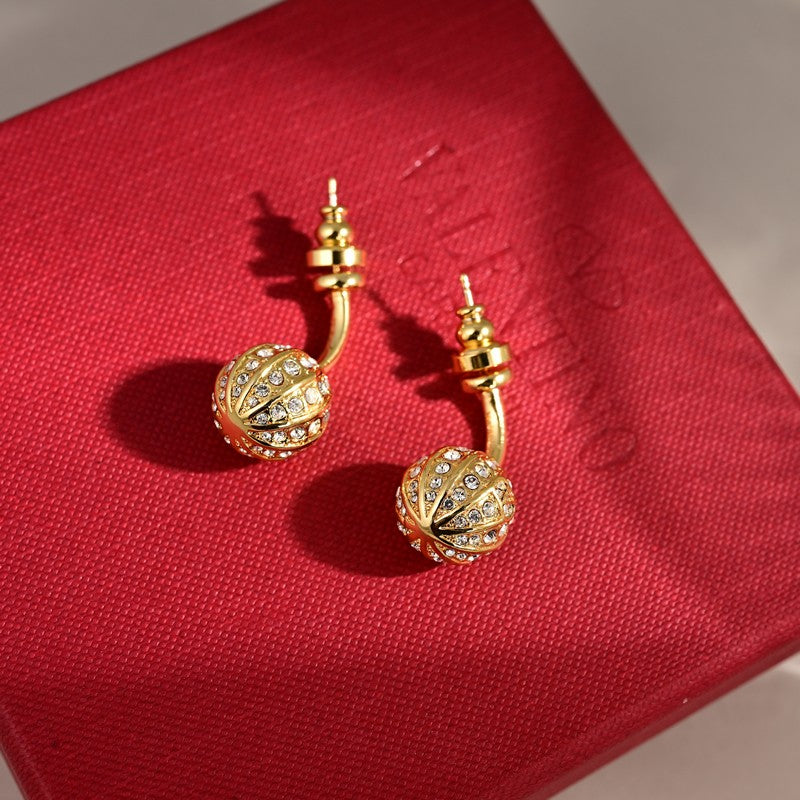 Valentino Diamond 18K Gold Earrings product image 3, provided for visual reference and product detail review