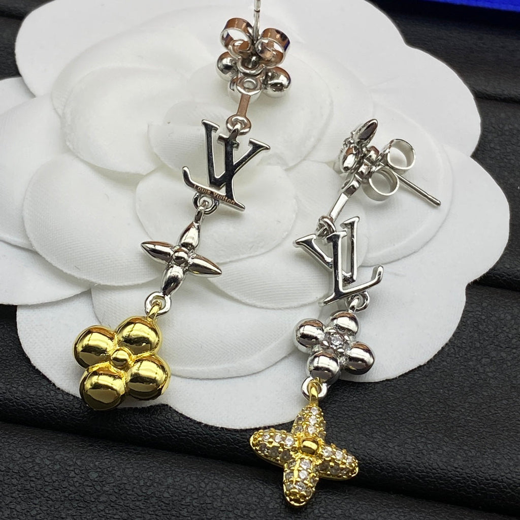 Louis Vuitton Blossom Long 18K Gold Earrings product image 6, provided for visual reference and product detail review
