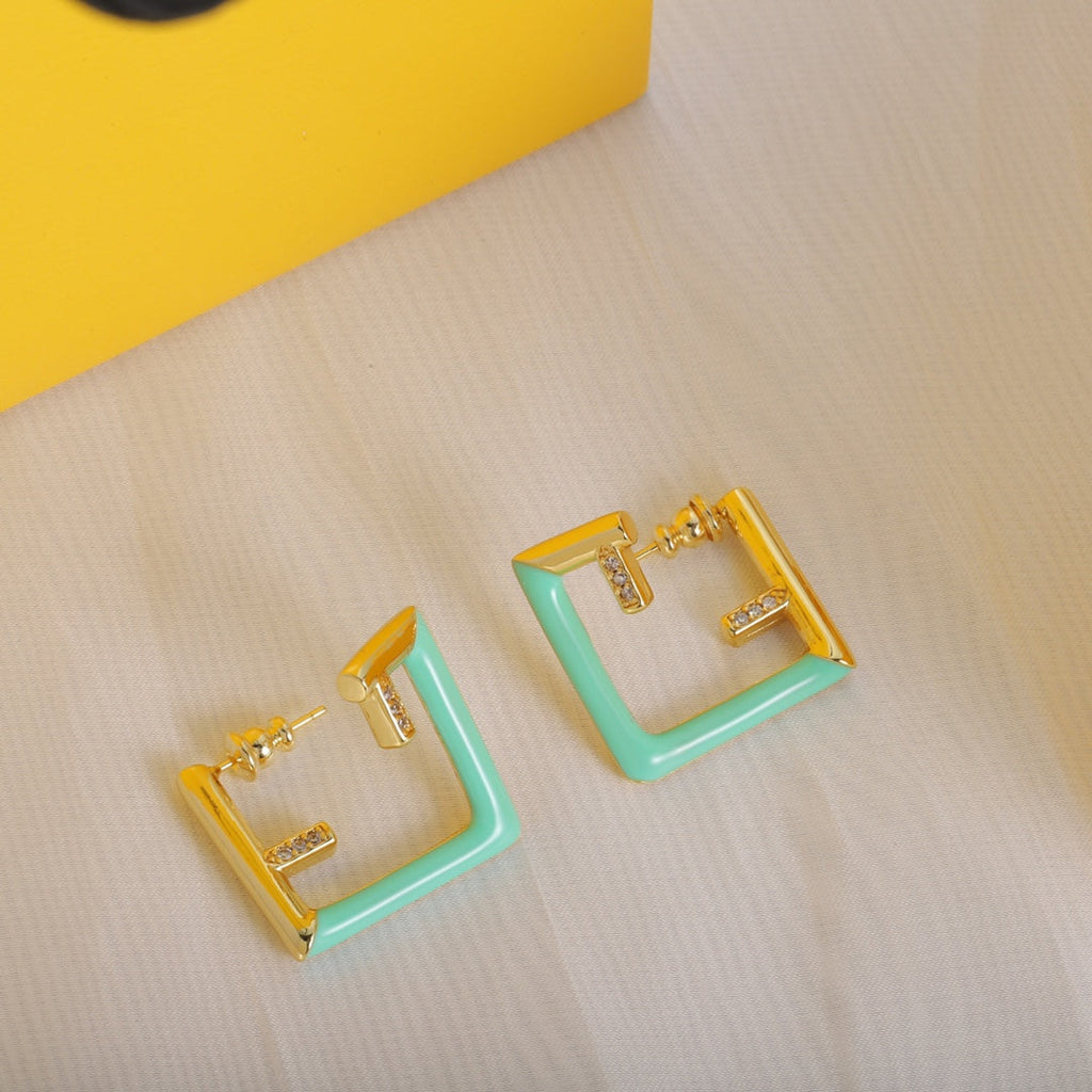 Fendi Vintage 18K Gold Earrings product image 3, provided for visual reference and product detail review
