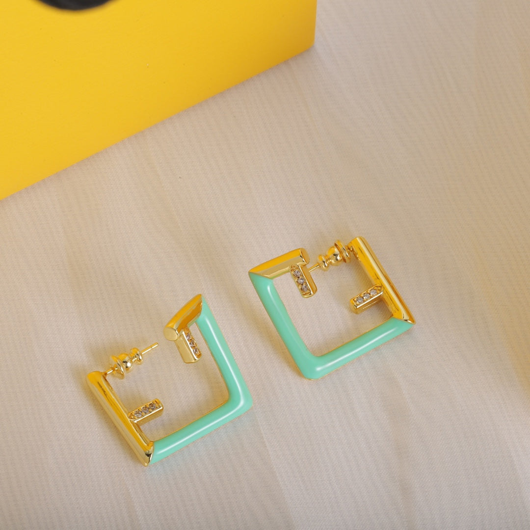 Fendi Vintage 18K Gold Earrings product image 3, provided for visual reference and product detail review