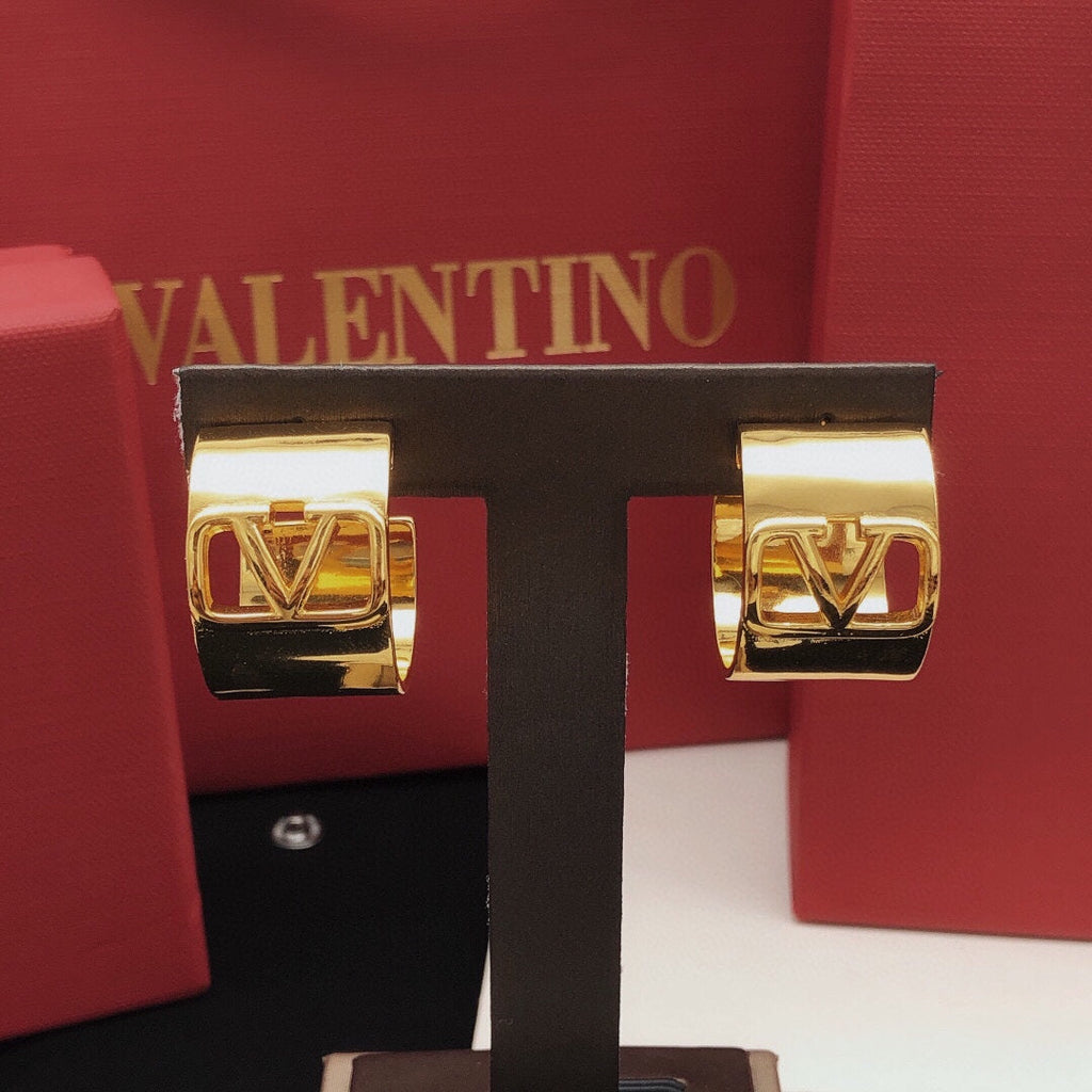 Valentino Cuff 18K Gold Earrings product image 7, provided for visual reference and product detail review