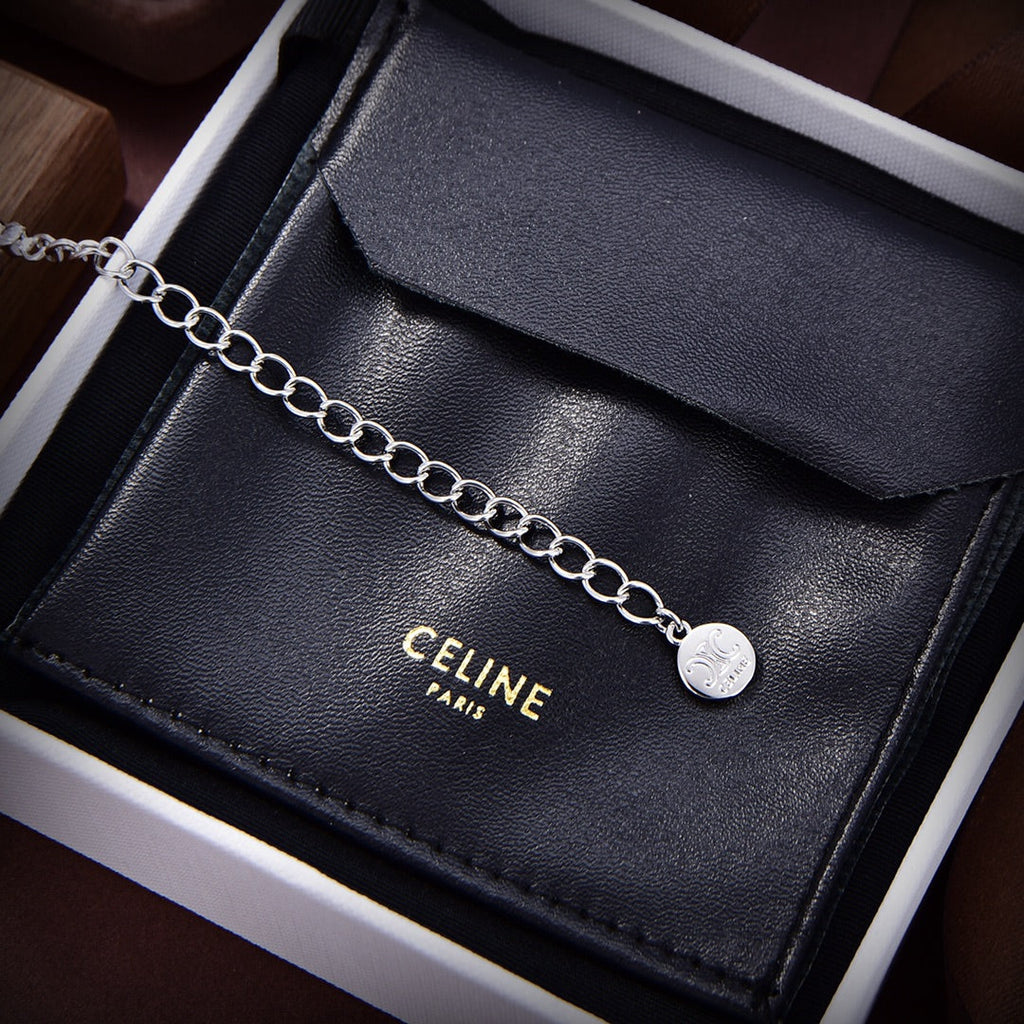 Celine Celine Line Diamonds 18K Gold Necklace product image 7, provided for visual reference and product detail review