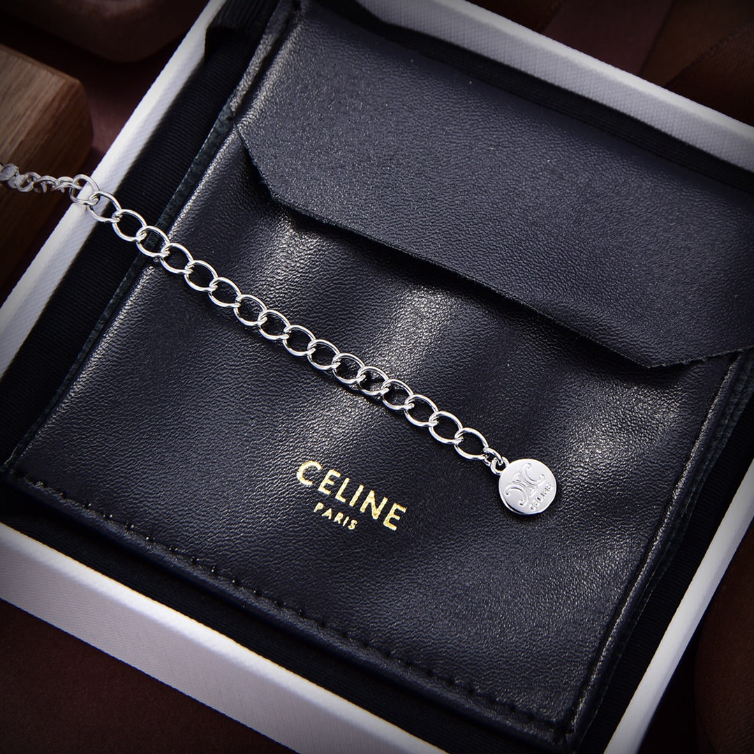 Celine Celine Line Diamonds 18K Gold Necklace product image 7, provided for visual reference and product detail review