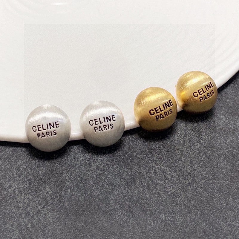 Celine Round 18K Gold Earrings product image 7, provided for visual reference and product detail review