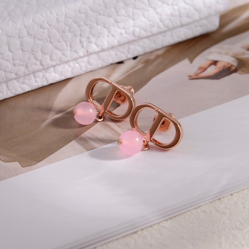 Dior Petit Pink 18K Gold Earrings product image 6, provided for visual reference and product detail review
