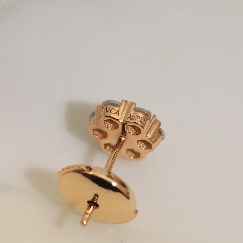 Flower Crystal 18K Gold Earrings product image 7, provided for visual reference and product detail review
