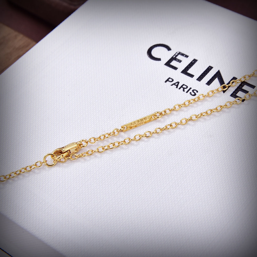 Celine Paris Strass Crystals 18K Gold Necklace product image 8, provided for visual reference and product detail review