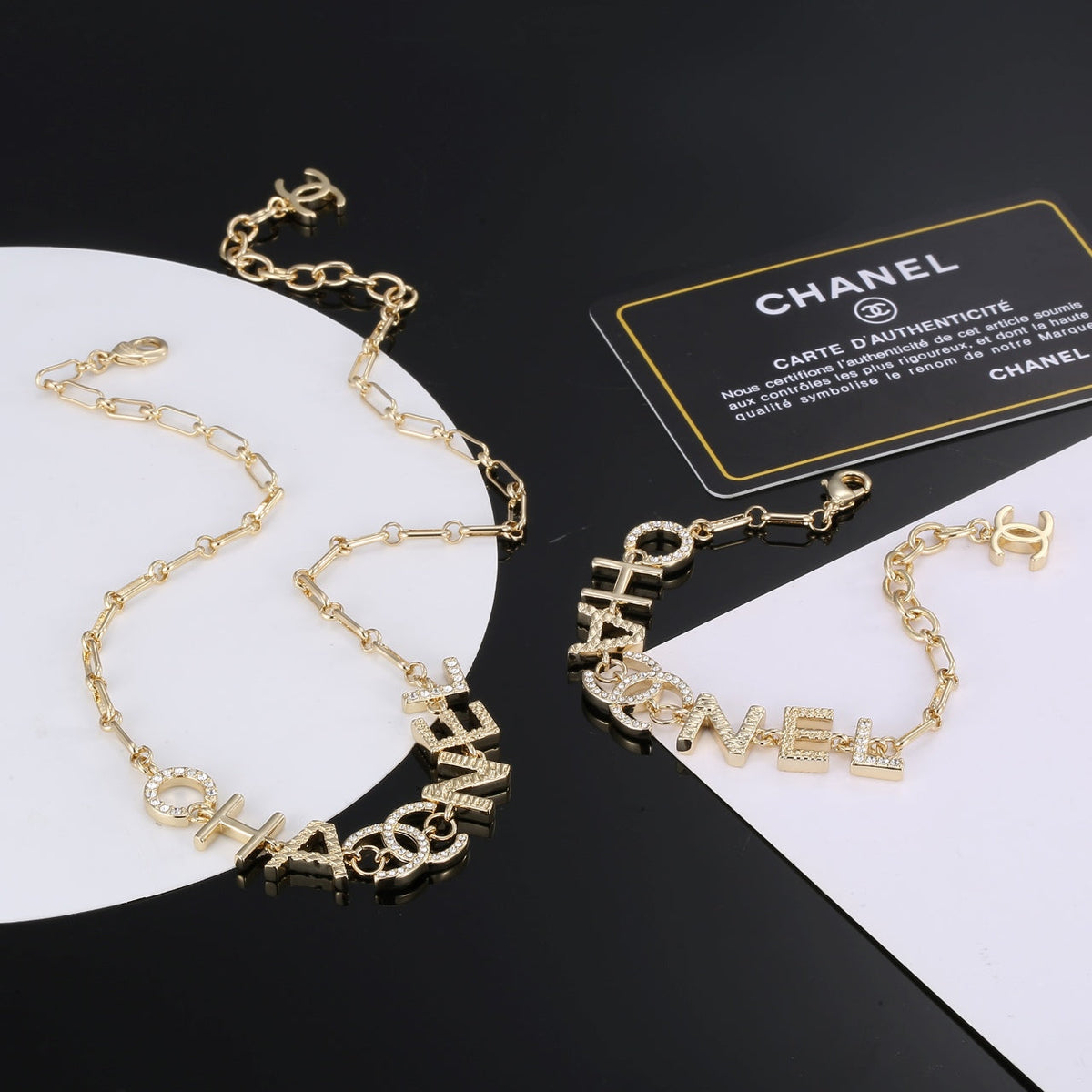 Chanel Script Chain 18K Gold Necklace product image 1, provided for visual reference and product detail review