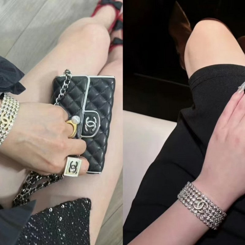 Chanel Diamond Cuff 18K Gold Bracelet product image 7, provided for visual reference and product detail review