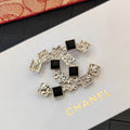 Chanel Black Crystals 18K Gold Brooch product image 1, provided for visual reference and product detail review
