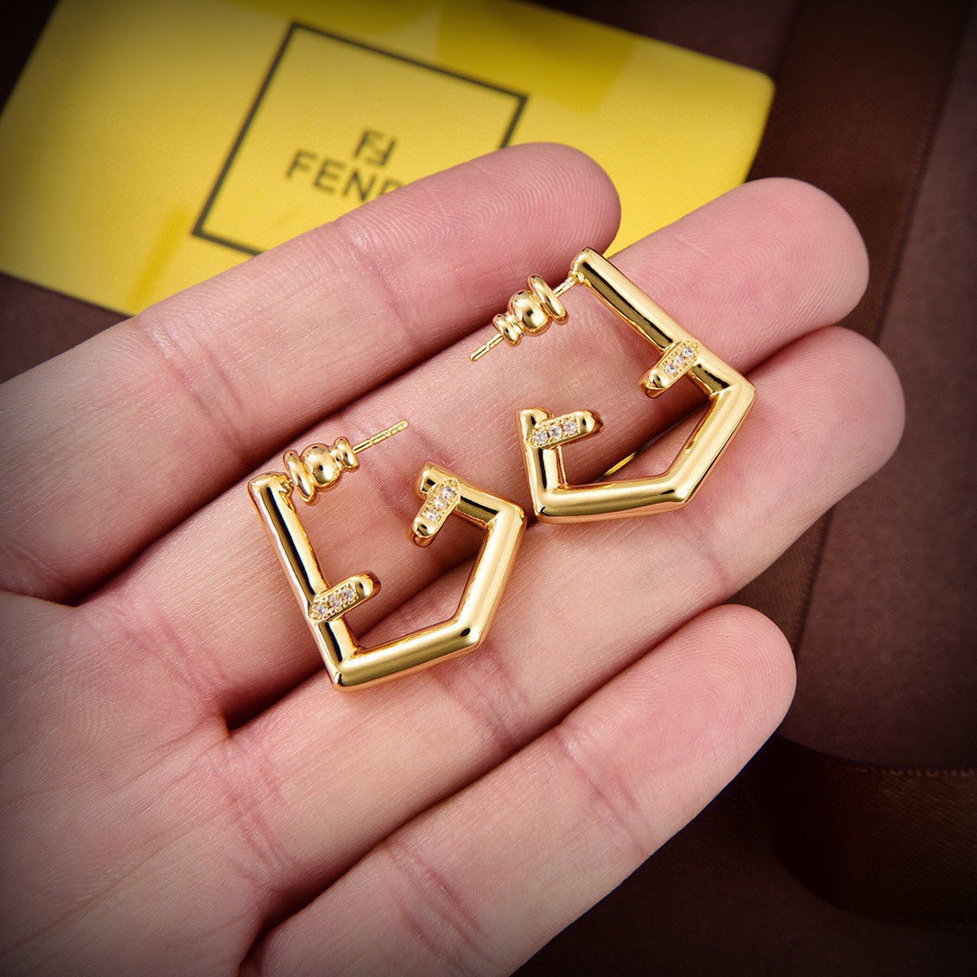 Fendi First 18K Gold Earrings product image 2, provided for visual reference and product detail review