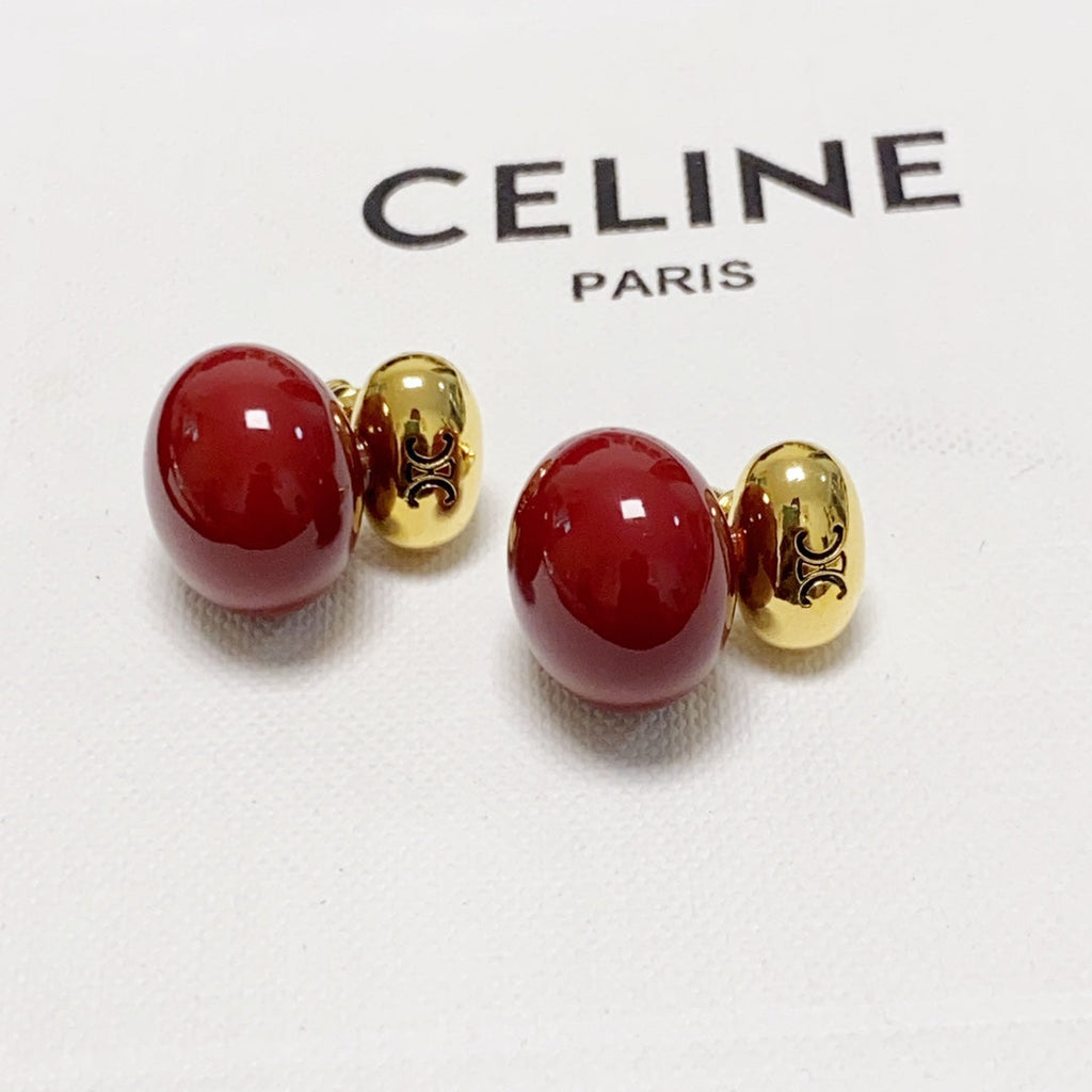 Celine Red 18K Gold Earrings product image 7, provided for visual reference and product detail review