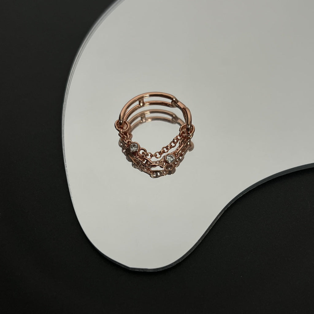 Hermes Chaine D'Ancre Chaos 18K Gold Ring product image 6, provided for visual reference and product detail review