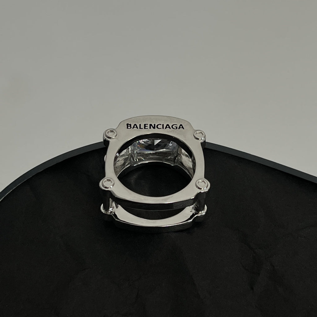 Balenciaga Crystal 18K Gold Ring product image 7, provided for visual reference and product detail review