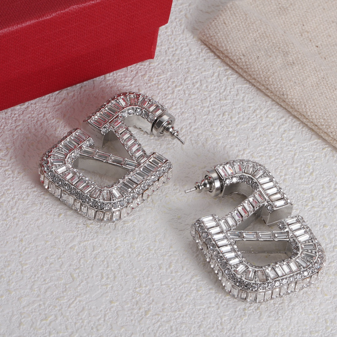 Valentino Crystals 18K Gold Earrings product image 7, provided for visual reference and product detail review