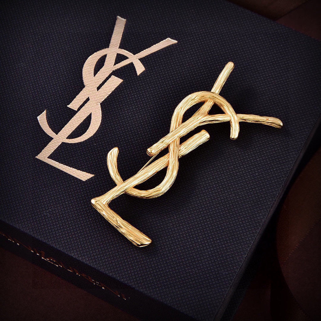YSL Vintage 18K Gold Brooch product image 7, provided for visual reference and product detail review