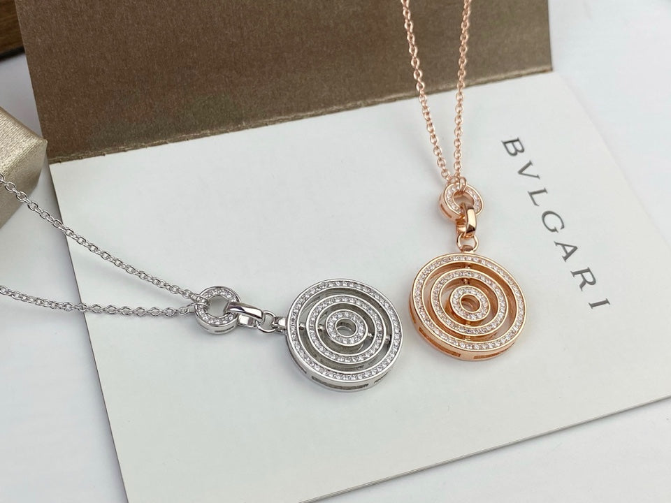 Bvlgari Cerchi Astrale Diamond 18K Gold Necklace product image 8, provided for visual reference and product detail review