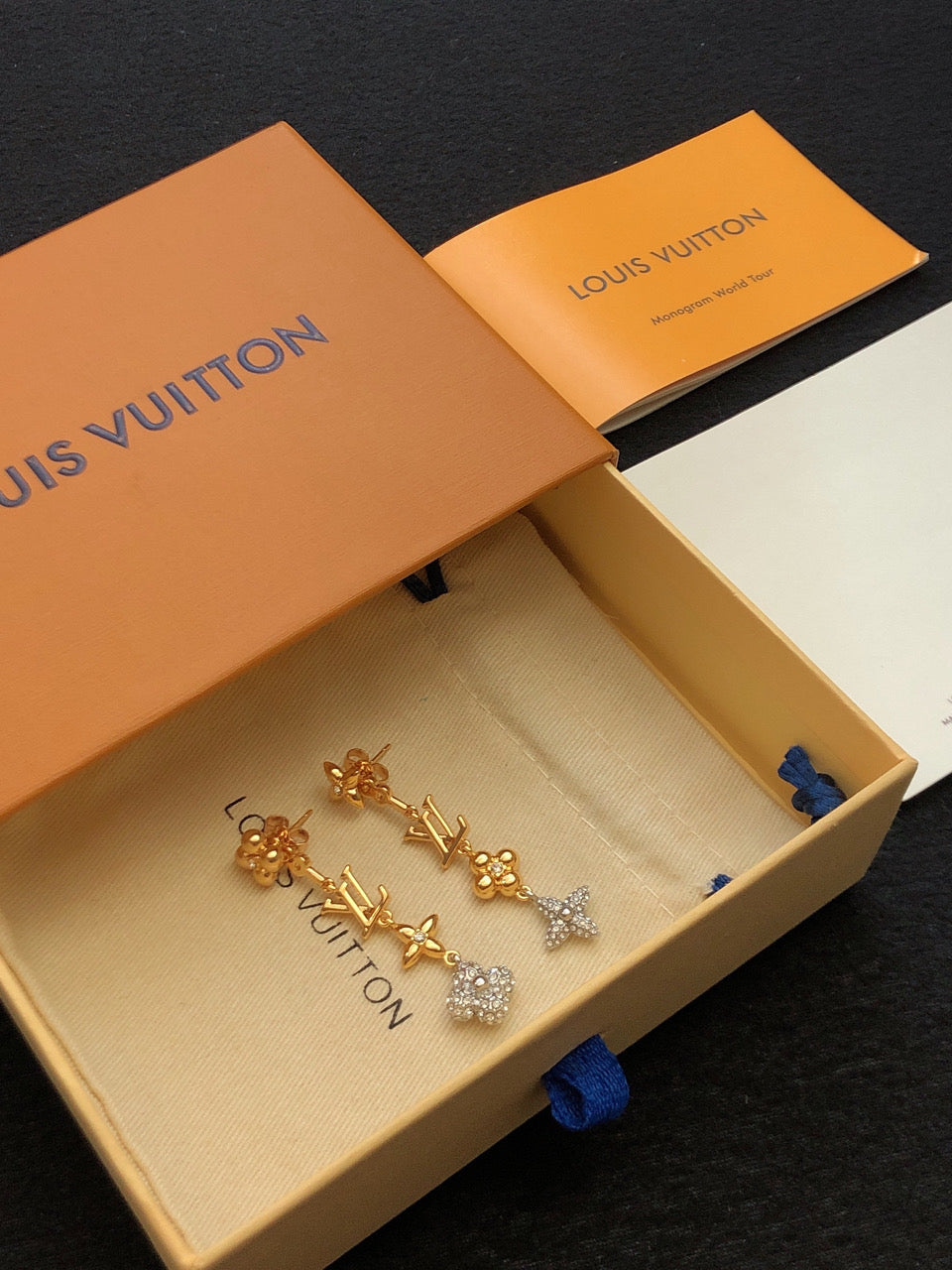Louis Vuitton Monogram 18K Gold Earrings product image 7, provided for visual reference and product detail review