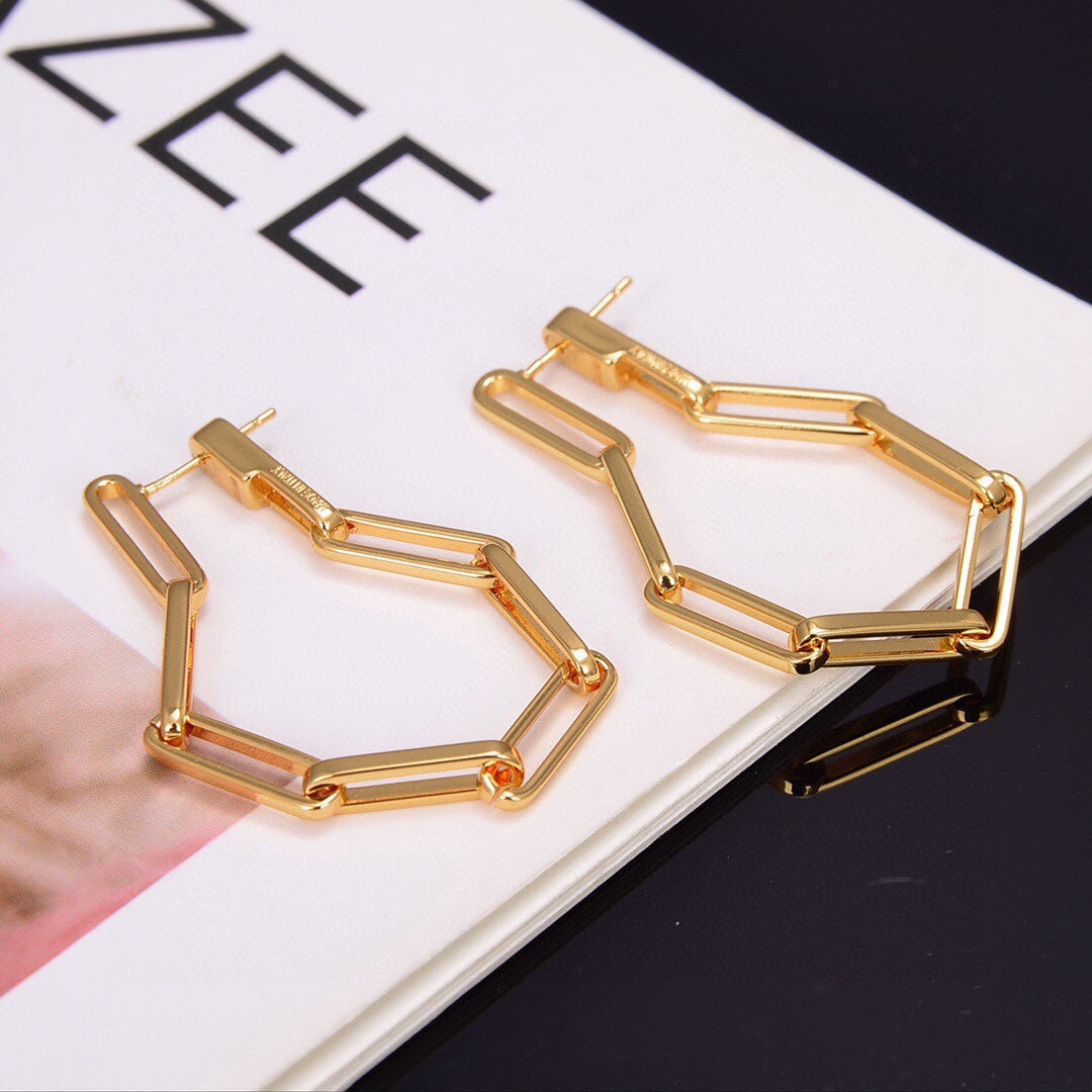 Celine Chain 18K Gold Earrings product image 2, provided for visual reference and product detail review