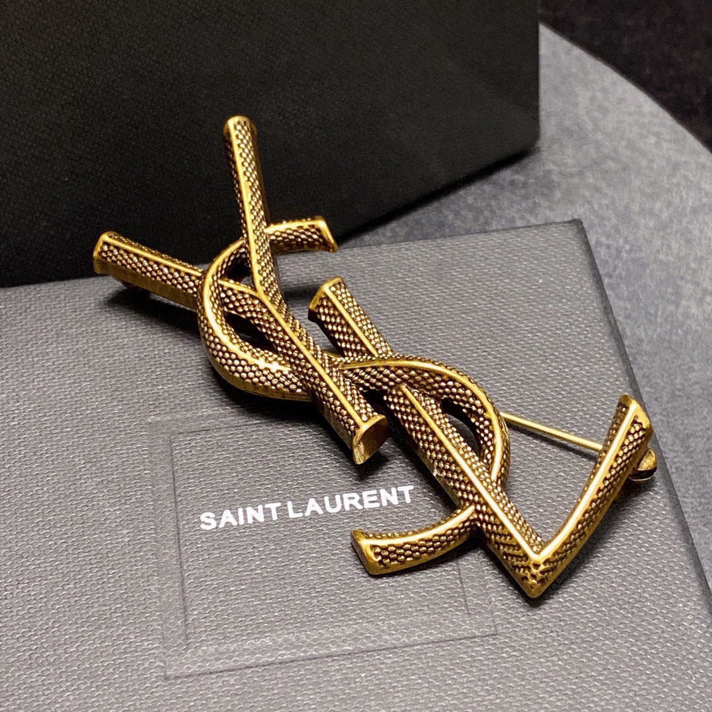 YSL Classic 18K Gold Brooch product image 7, provided for visual reference and product detail review