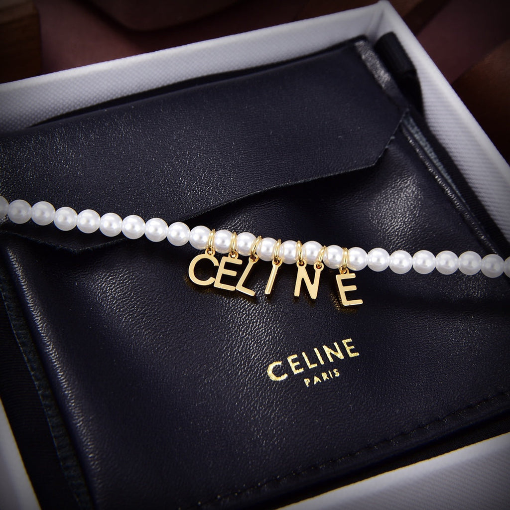 Celine Paris Pearl 18K Gold Necklace product image 7, provided for visual reference and product detail review