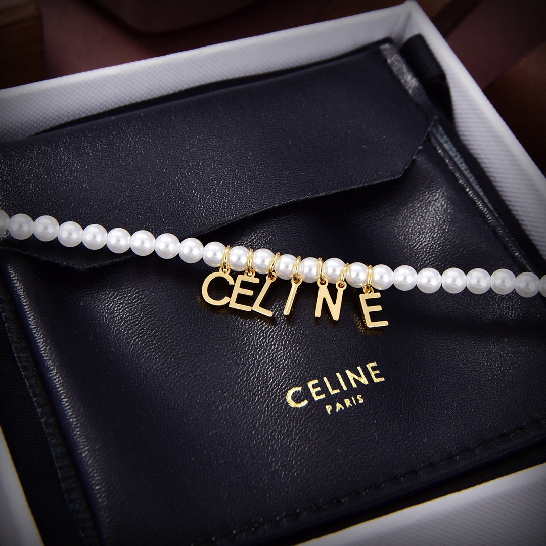 Celine Paris Pearl 18K Gold Necklace product image 7, provided for visual reference and product detail review