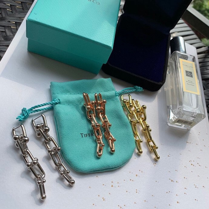Tiffany HardWear Graduated Link 18K Gold Earrings product image 9, provided for visual reference and product detail review