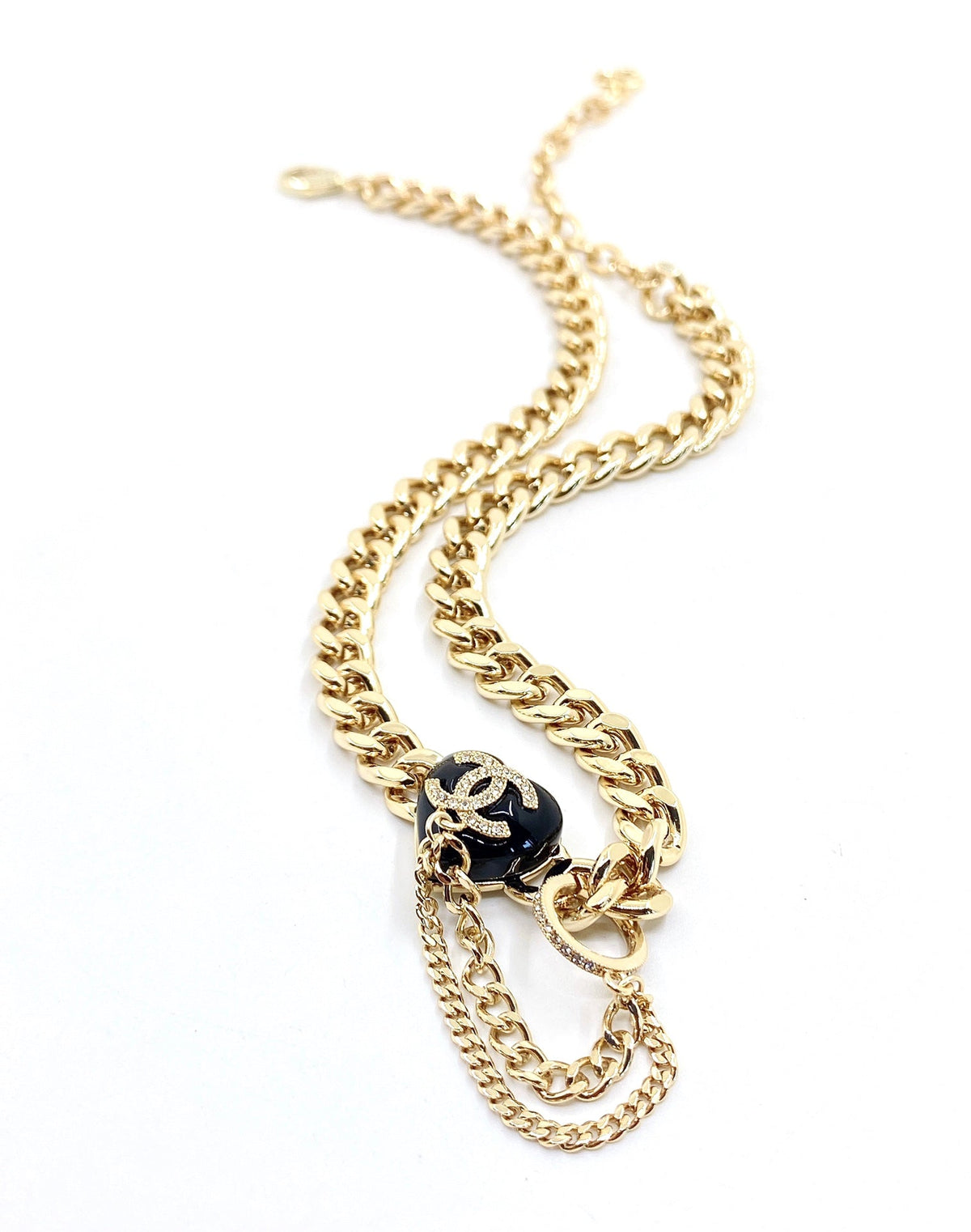Chanel Black Choker 18K Gold Necklace product image 7, provided for visual reference and product detail review