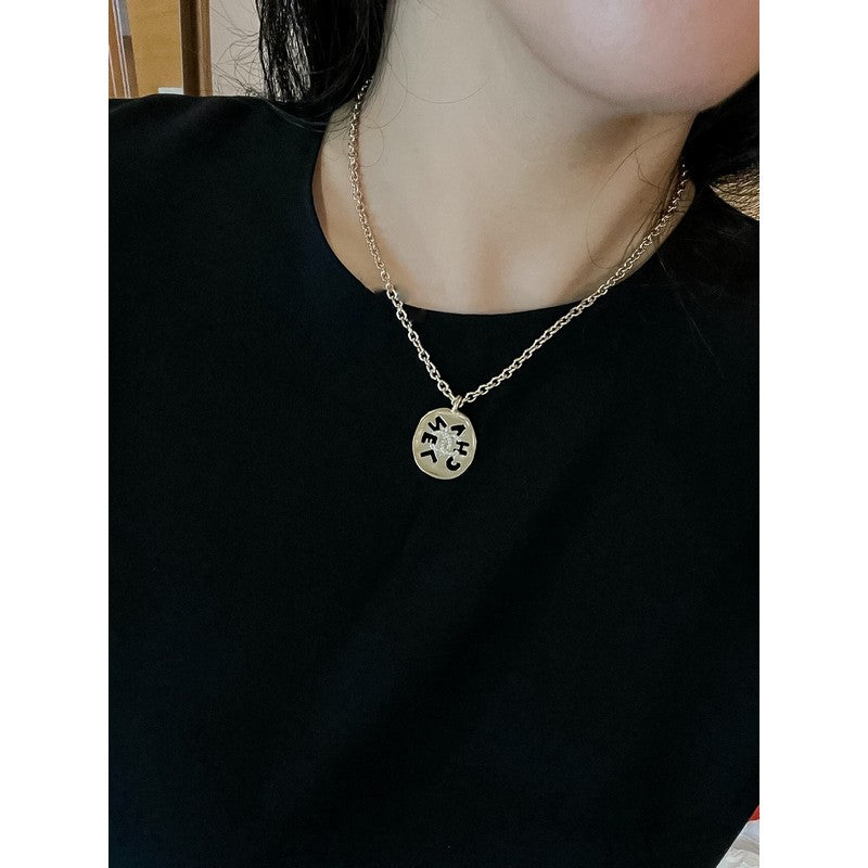 Chanel Script 18K Gold Necklace product image 3, provided for visual reference and product detail review