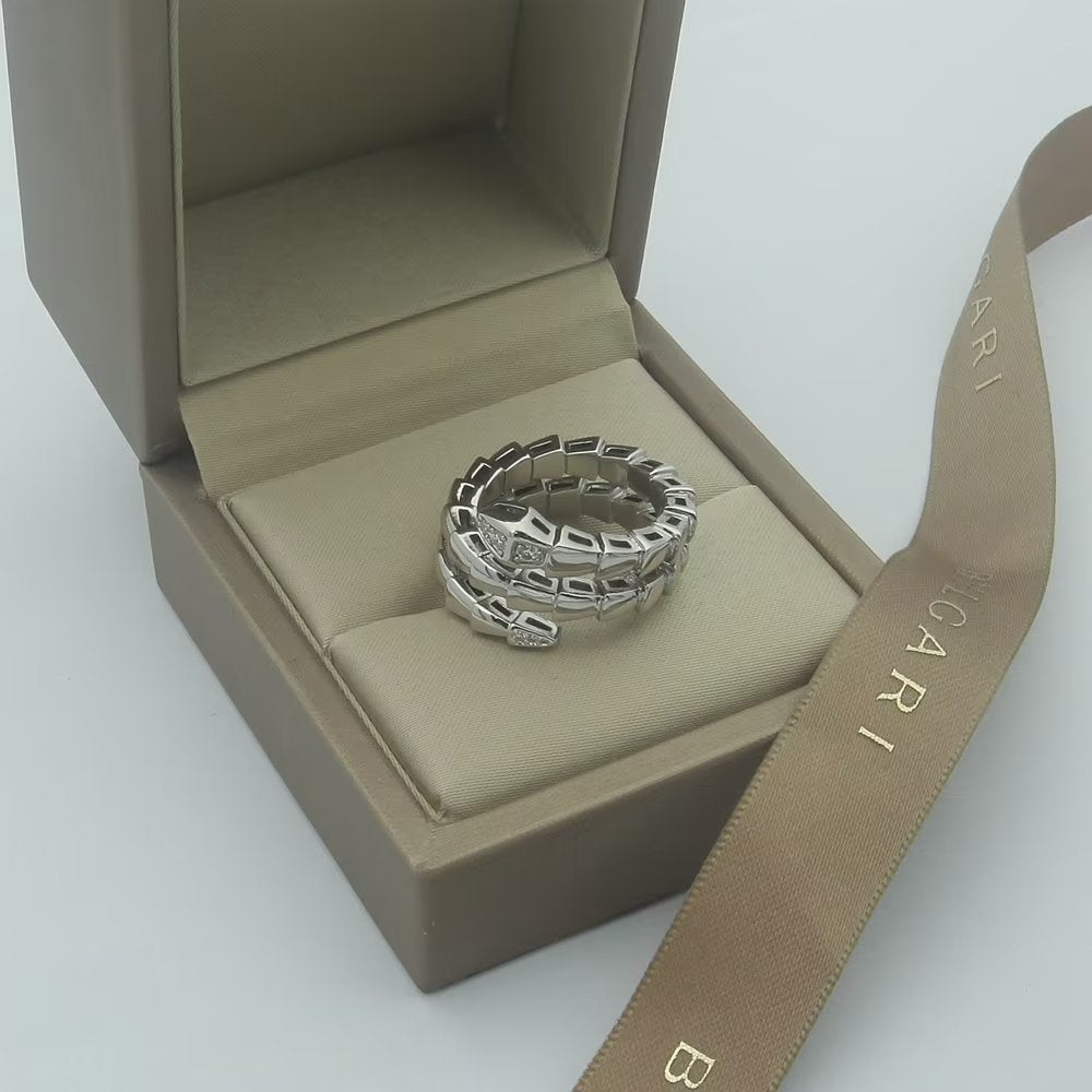 Bvlgari Serpenti Viper Demi Diamond 18K Gold Ring product image 3, provided for visual reference and product detail review