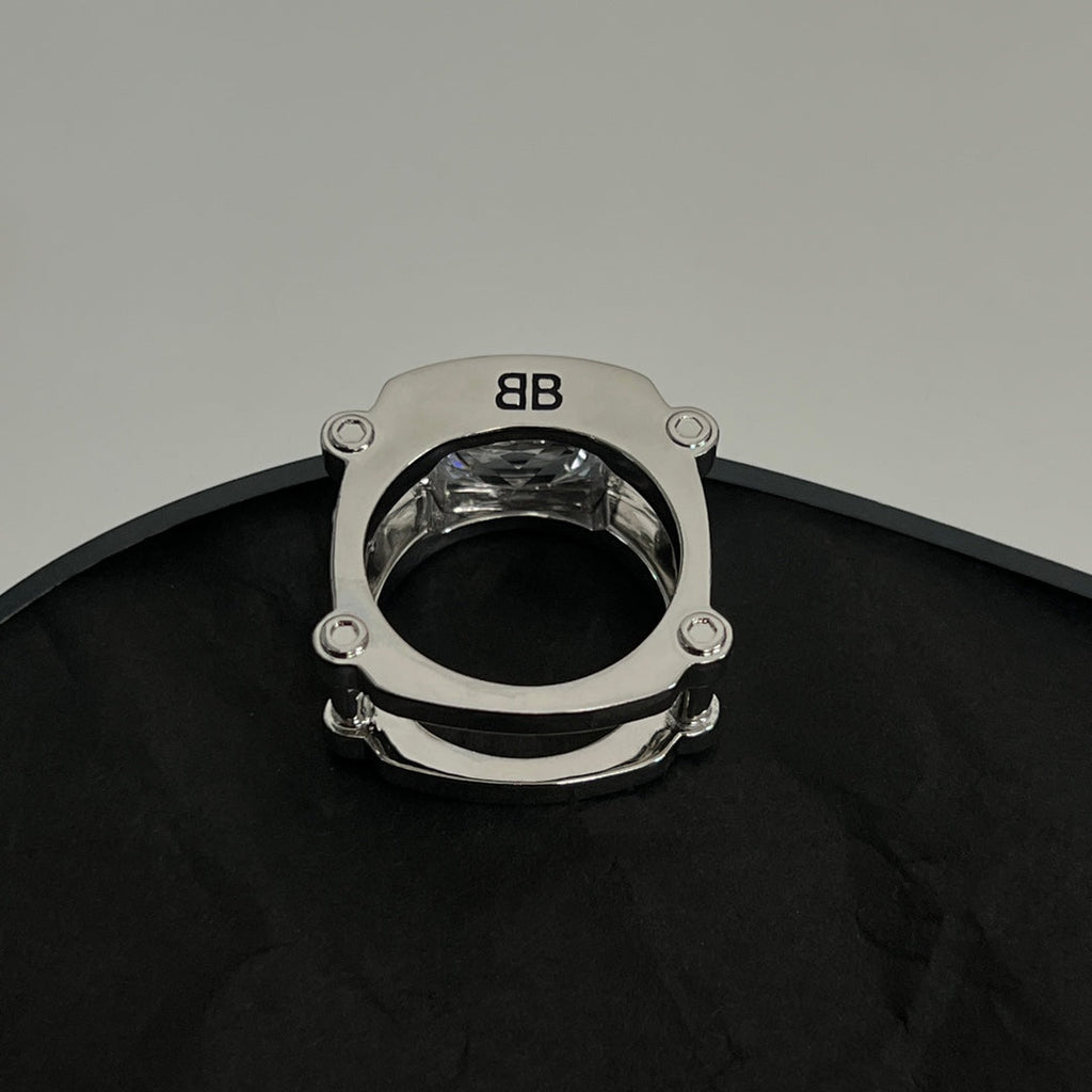 Balenciaga Crystal 18K Gold Ring product image 8, provided for visual reference and product detail review